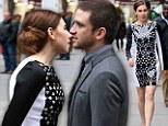She wears her heart on her sleeve! Girls star Zosia Mamet fawns over her beau after she changes from gawky workout wear into a flirty PVC dress