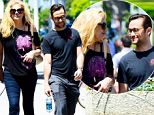 Half a 3rd Rock reunion! Joseph Gordon-Levitt catches up with former co-star Kristen Johnston as she takes dog on stroll
